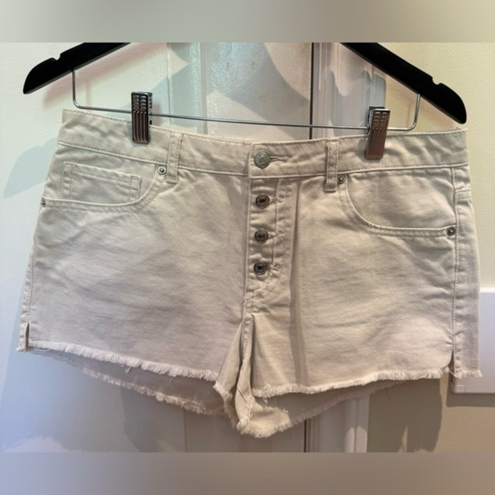 FOREVER 21 100% Cotton Womens White Denim Shorts US 30
